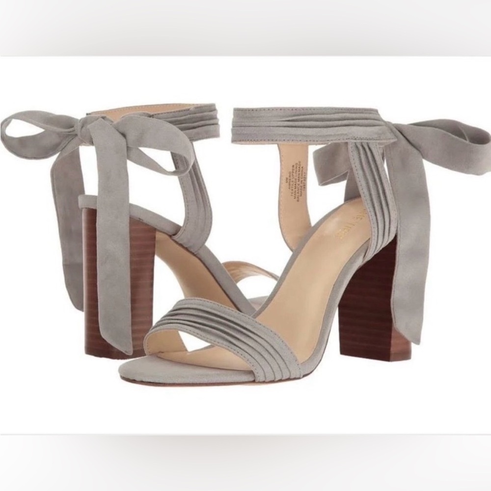 Nine West Gray Block Heel Sandals